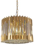 Żyrandol RITZ GOLD 7xE14, złoty, kryształowy, glamour