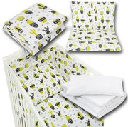 Pościel 120x90 Z Ochraniaczem I Wypełnieniami Do łóżeczka 120x60 - Kaktuski