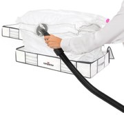 Zestaw 2 białych organizerów pod łóżko z workiem próżniowym Compactor XLarge Underbed Life, 105x15,5 cm