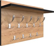 Wieszak Z Nowoczesny Półką Dąb Craft + Satyna E3-Z07