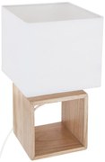 Lampa stołowa z kwadratowym abażurem, 32 cm