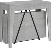 Konsola rozkładana 90x42/302 cm Zima cementu