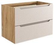 Szafka pod umywalkę LUXOR BEIGE 82-80-2S 80cm dąb olejowany/beżowa COMAD