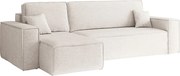 Narożnik BEST L z funkcją spania i pojemnikiem, tkanina Neve, Ecru, Lewy