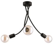Jupiter 1639 - Żyrandol LUCE 3xE27/60W/230V czarny