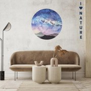 Naklejki na ścianę - Kosmiczne góry z napisem