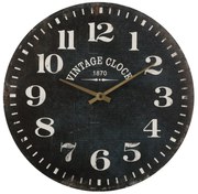 Zegar na ścianę drewniany, zegar ścienny z czytelnymi cyframi, Ø 38 cm