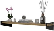 Industrialna półka ścienna czarny + dąb artisan T2-A76