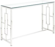 Konsola CLOTILDE marki Pascal Morabito - Hartowane szkło i stal - Chromowana