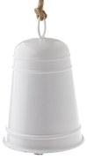 Dzwonek metalowy Ringle biały, 12 x 20  cm