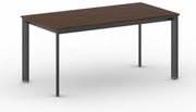 Stół konferencyjny do biura PRIMO INVITATION, 160x80 cm, czarna podstawa, orzech