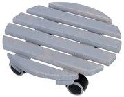 Drewniany kwietnik na kółkach ø 29 cm (wysokość 8 cm) Indoor – Esschert Design