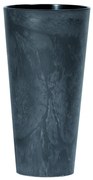 Donica ogrodowa wysoka Tubus Slim Beton Effect 48 cm antracytowy PROSPERPLAST