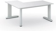 Narożne biurko PRIMO FLEXIBLE, 160x140 cm, biały