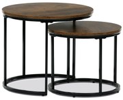 Zestaw stolików pomocniczych, stare drewno, 2 szt.