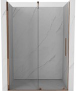 Mexen Velar drzwi prysznicowe rozsuwane 140 cm, transparent, różowe złoto - 871-140-000-01-60