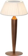Lampa stołowa Flaminia Zafferano LED Touch z akumulatorem – klasyczny, bezprzewodowy design, brąz