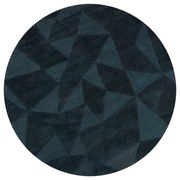 Zielononiebieski wełniany okrągły dywan tkany ręcznie ø 160 cm Shard Teal – Flair Rugs