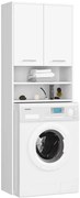 Słupek Łazienkowy Biały Nad Pralkę Z Półkami L2-P67
