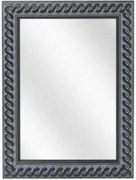 Lustro w rzeźbionej ramie postarzana czerń H0-P48
