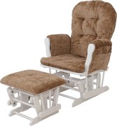 Leżanka MCW-C76,  jasnobrązowy, biała rama