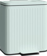 HOMCOM Kosz na śmieci do kuchni, 2 x 20 L, efektywne sortowanie odpadów, pedał nożny, tworzywo sztuczne, metal, zielony | Aosom PL