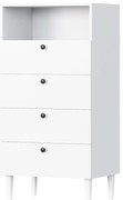 Komoda z szufladami DULLUM 60x115cm, biała