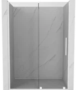 Mexen Velar drzwi prysznicowe rozsuwane 130 cm, transparent, białe - 871-130-000-01-20