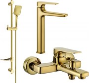 Mexen Lynx DF62 zestaw wannowy, złoty - 745913DF62-50