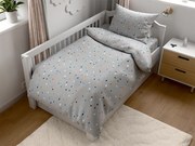 PrzytulneMieszkanie.pl PrzytulneMieszkanie.pl Zestaw pościeli do łóżeczka z prześcieradłem PINTURA, szary.