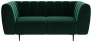 Ciemnozielona aksamitna sofa Ghado Shel, 170 cm