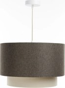 Lampa wisząca ERUTAN DOUBLE RATTAN 50 szara/kremowa