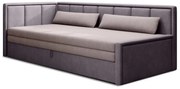 Sofa rozkładana z funkcją spania FULGEO fioletowa/różowa lewa ELTAP