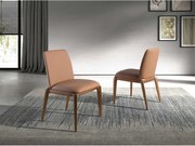 Brązowe krzesło z ekoskóry 4135 ANGEL CERDA