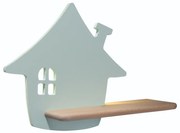 LED dziecięca lampa ścienna z półką HOUSE LED/4W/230V zielona/drewno