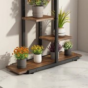 Nowoczesny brązowy stojak na rośliny 113 cm