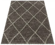 Dywan shaggy Alvor Romby brązowy 60 cm x 110 cm
