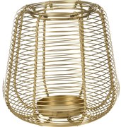 Złoty lampion na świeczkę, metal