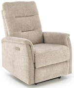 Beżowy fotel z funkcją elektrycznego rozkładania D8-C28