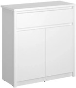 Biała komoda skandynawska z szufladą i szafką F4-T18