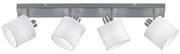 Biała lampa sufitowa na 4 żarówki Trio Spot Tommy, szer. 70 cm