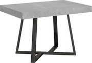 Stół rozkładany 120/204x80 cm Zeplir cementu nogi antracytowe