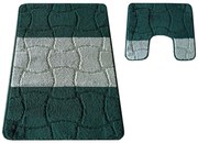 Zielone dywaniki pod prysznic i toaletę S9-D48