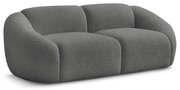 Szara sofa z materiału bouclé 230 cm Tina – Bobochic Paris