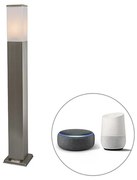 Zewnetrzna Inteligentna lampa zewnętrzna 80 cm stal z WiFi P45 - Malios Nowoczesny Oswietlenie zewnetrzne