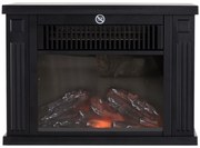Kominek Elektryczny Stojący 1200w Homcom Czarny