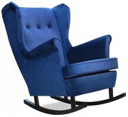 Fotel Uszak bujany INDYGO KOBALT CHABROWY velvet