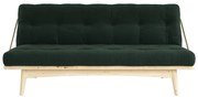 Sofa rozkładana ze sztruksową tapicerką Karup Design Folk Raw/Dark Green