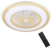 Brilagi - LED Oświetlenie ściemnialne z wentylatorem RONDA LED/48W/230V złote + pilot