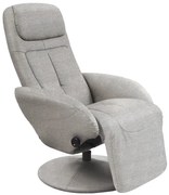 Wypoczynkowy popielaty obrotowy rozkładany fotel L4-G66